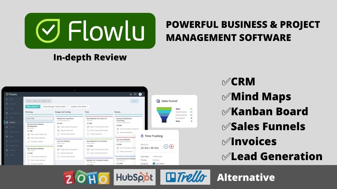 Flowlu Business and Project management software with CRM [Review