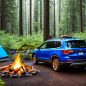 rental car and camping